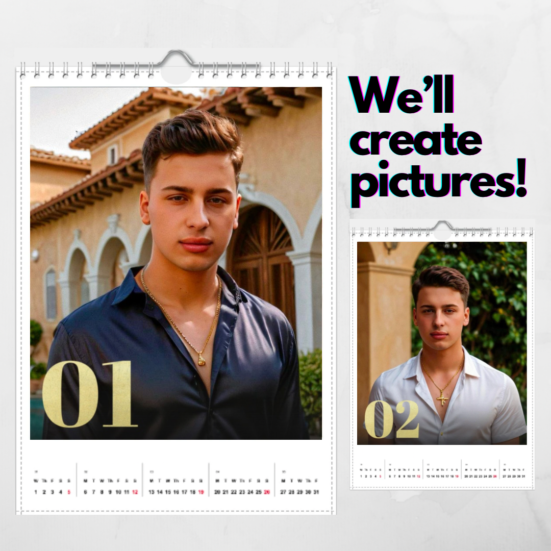 Business Leisure Edition Personalised Fun AI Calendar 2025 - we'll make all the pictures
