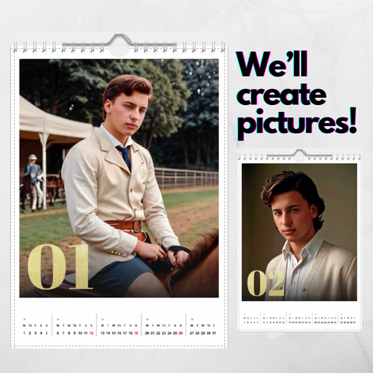 Castle Casual Edition Personalised Fun AI Calendar 2025 - we'll make all the pictures