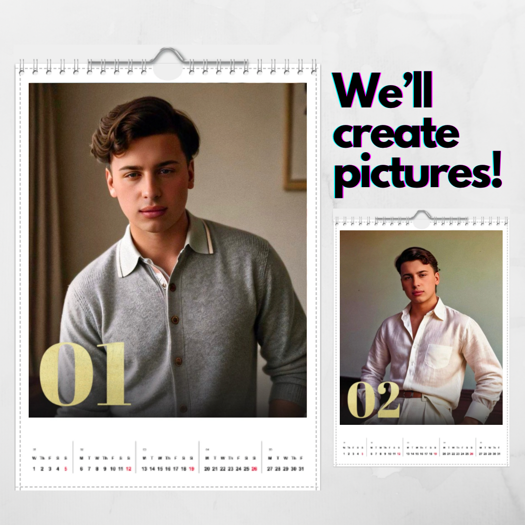 Passion One Edition Personalised Fun AI Calendar 2025 - we'll make all the pictures